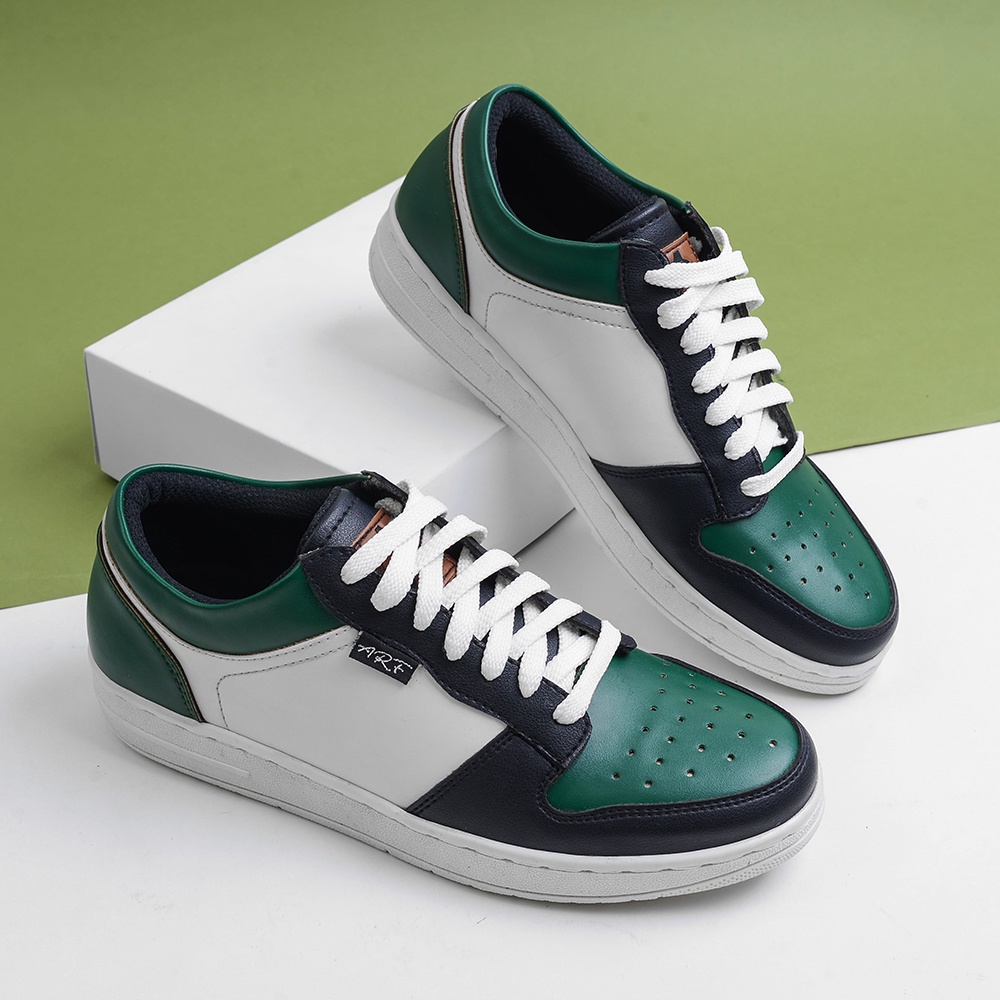 LEON WHITE GREEN |ManNeedMe x ARF| Sepatu Sneakers Pria Casual Shoes ORIGINAL