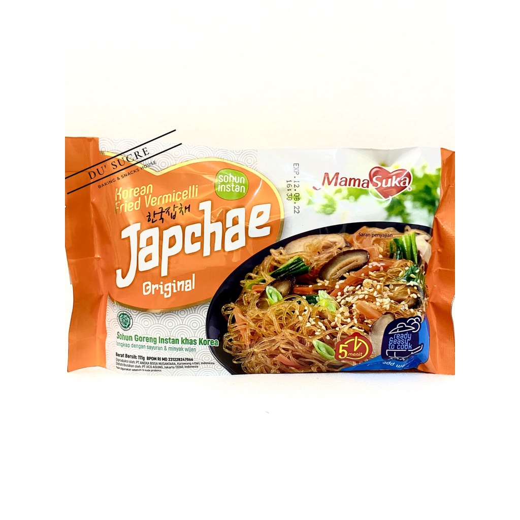 

Mamasuka Korea Fried Vermicelli Japchae Original / Spicy halal - Soun Instant Korea