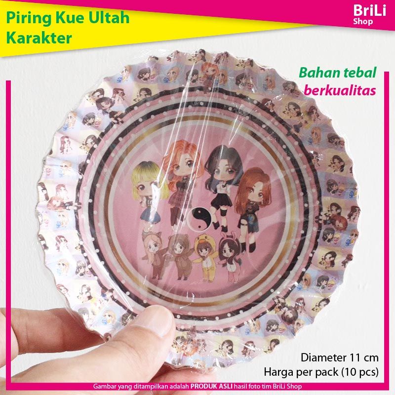 Piring Kertas Kue Ultah BT21 BTS Ulang Tahun BT 21
