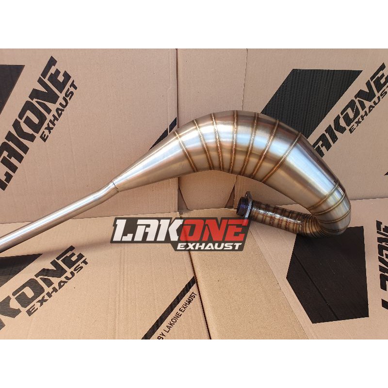 KNALPOT RACING GEMBUNG LEHERAN YT115 YT 115 MODEL TRAIL UDANG ALL STAINLESS STEEL