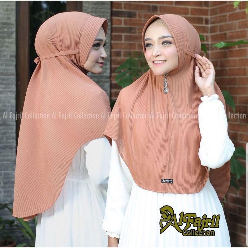 Jilbab Bergo Daily Maryam Pad Plisket (MP) Original Alfajril