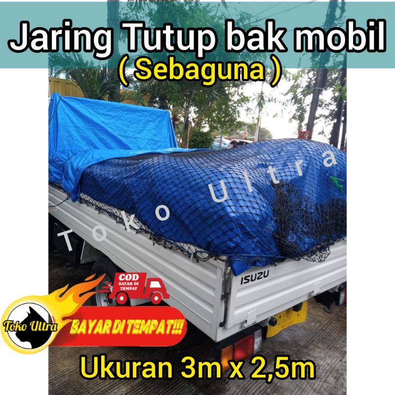 JARING BAK MOBIL (3M X 2,5M) / JARING PIK UP / JARING TUTUP GALON / JARING TERPAL / TERPAL MOBIL / JARING LOSBAK / JARING PENUTUP LOSBAK / JARING L300