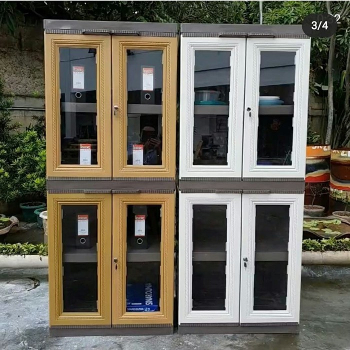 BESAR - LEMARI HIAS KACA PAJANGAN TAS FILE AKAKO