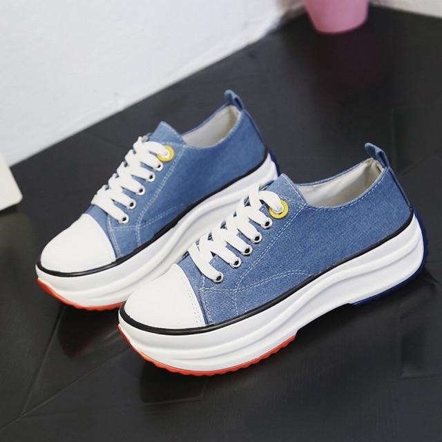 COD BASIC CYLA SNEAKERS WANITA BEST SELLER !! by Axeline WA407-Blue