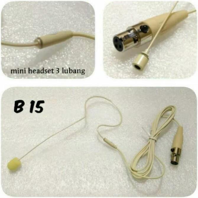 mic wireless mic lidi telinga 3pin oRiginal B15