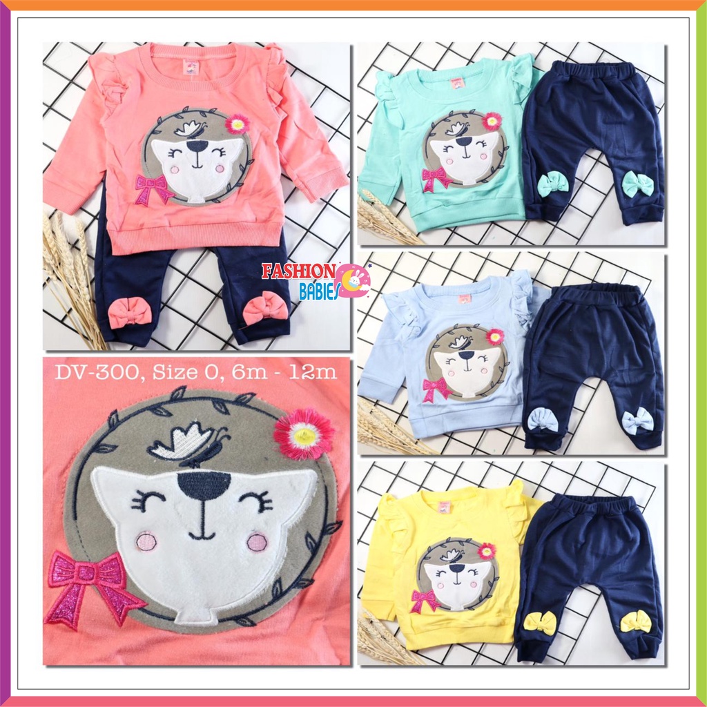 ❤ Baby Fashion ❤ SETELAN JOGGER BAYI PEREMPUAN / BABY GIRL JOGGER SET ALLSIZE GIRL RIBBON PASTEL