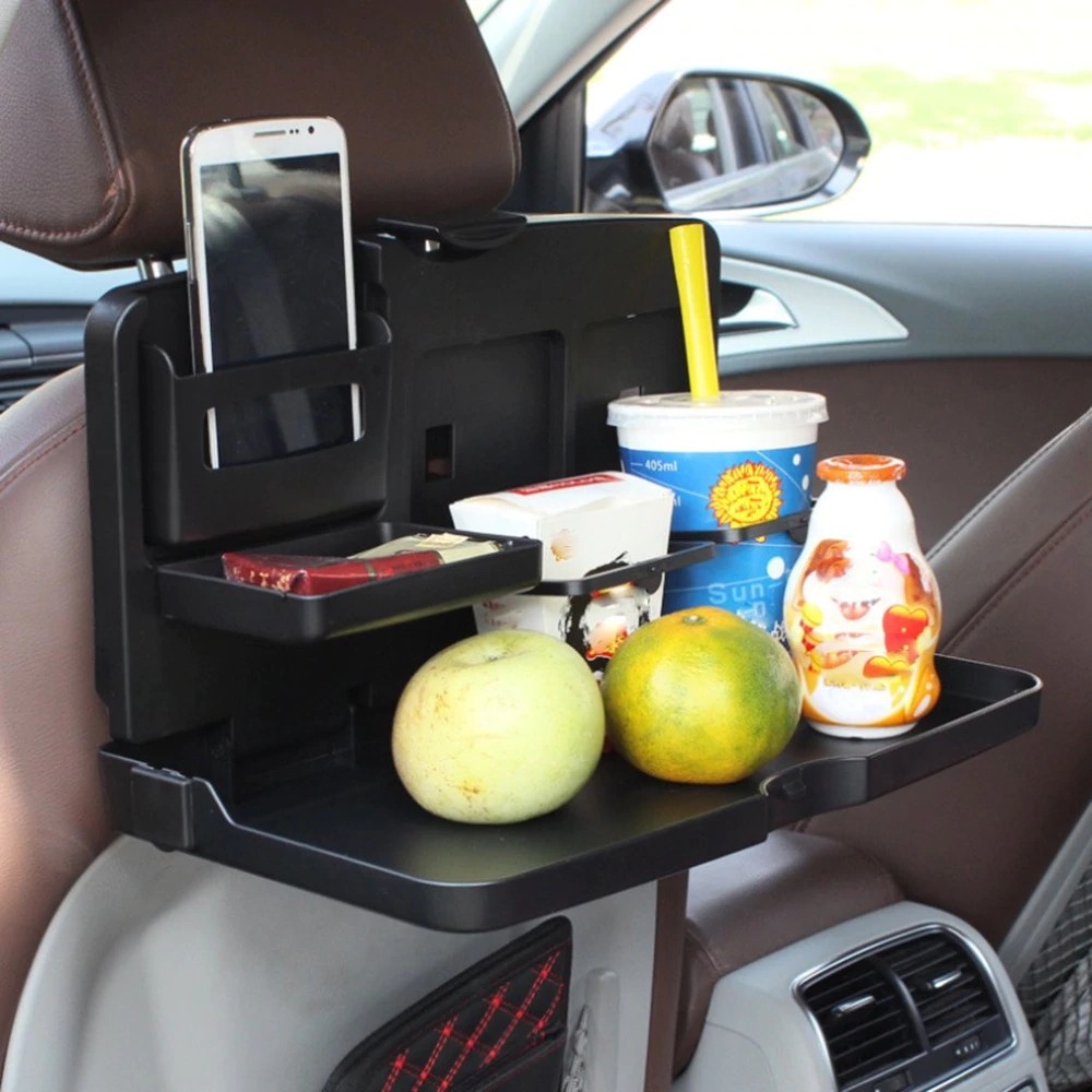 MUCHUANG Meja Lipat Kursi Mobil Car Multifunction Foldable Seat Back Meal Table - 1909 - Black