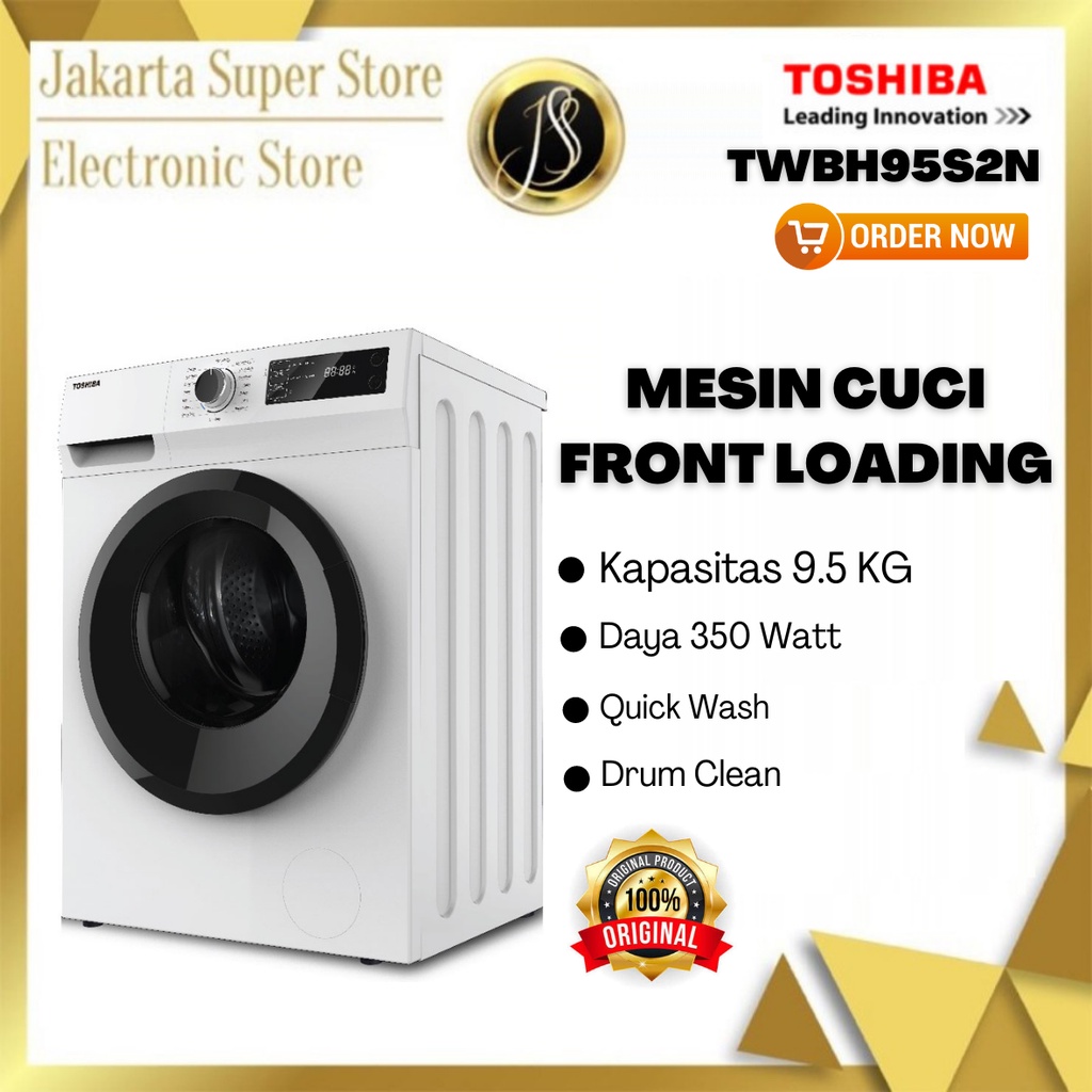 MESIN CUCI FRONT LOADING TOSHIBA TW BH 95S2N