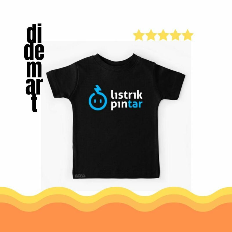 Kaos anak PLN Listrik Pintar cotton combed 30s lengan pendek unisex / t shirt anak kids kaos pln
