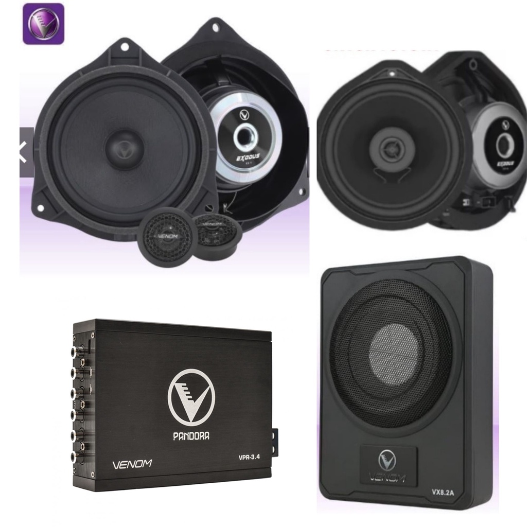 Paket audio mobil full Venom Exodus PNP untuk toyota dengan prcessor Pandora 3.4 BEST QUALITY SOUND 