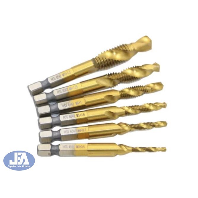 Jual Mata Bor Pembuat Ulir Drat 6pcs Drill Tap Set M3 M10 Hex Twist Drill Shopee Indonesia