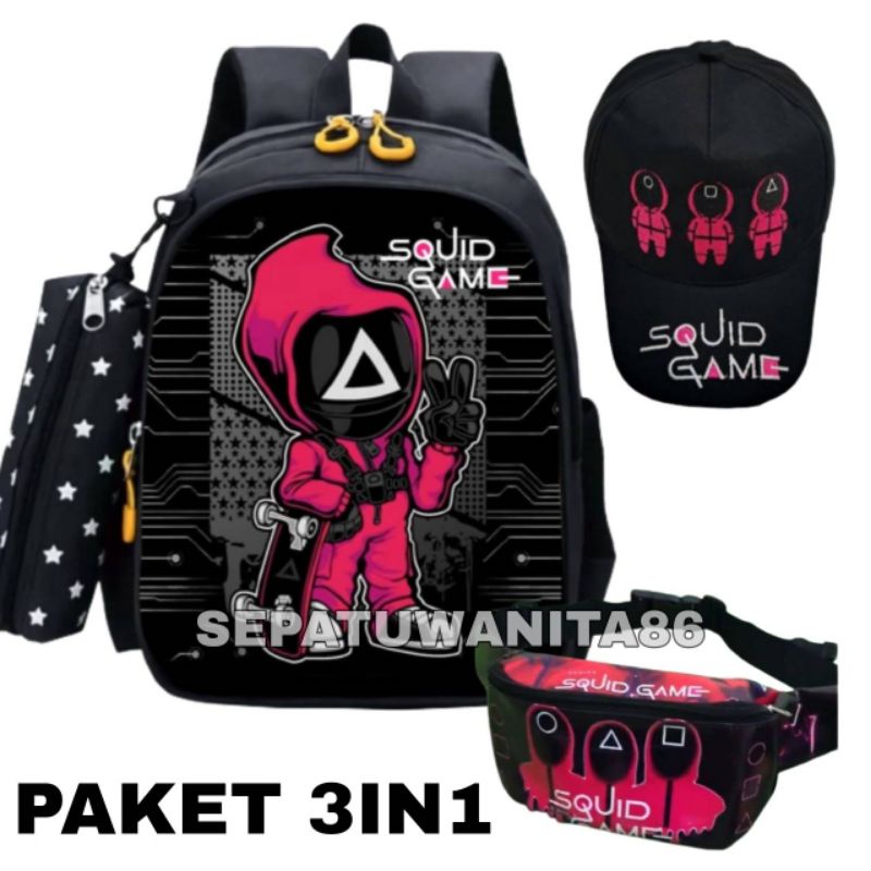 TERMURAH TAS RANSEL ANAK SQUIDGAME / RANSEL ANAK COWO SEKOLAH SQUID GAME / TAS SEKOLAH ANAK / TAS SEKOLAH SD SMP SMA / TAS RANSEL TERBARU 2021 / TAS SEKOLAH ANAK LALI-LALI/ TAS ANAK PRIA / TAS ANAK MURAH / TAS ANAK