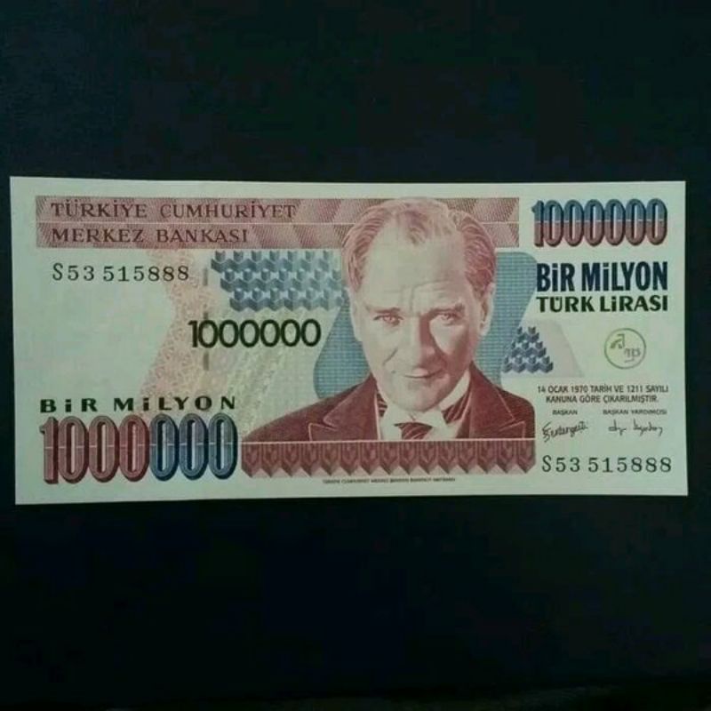 Uang Kuno 1 juta Lira Turki