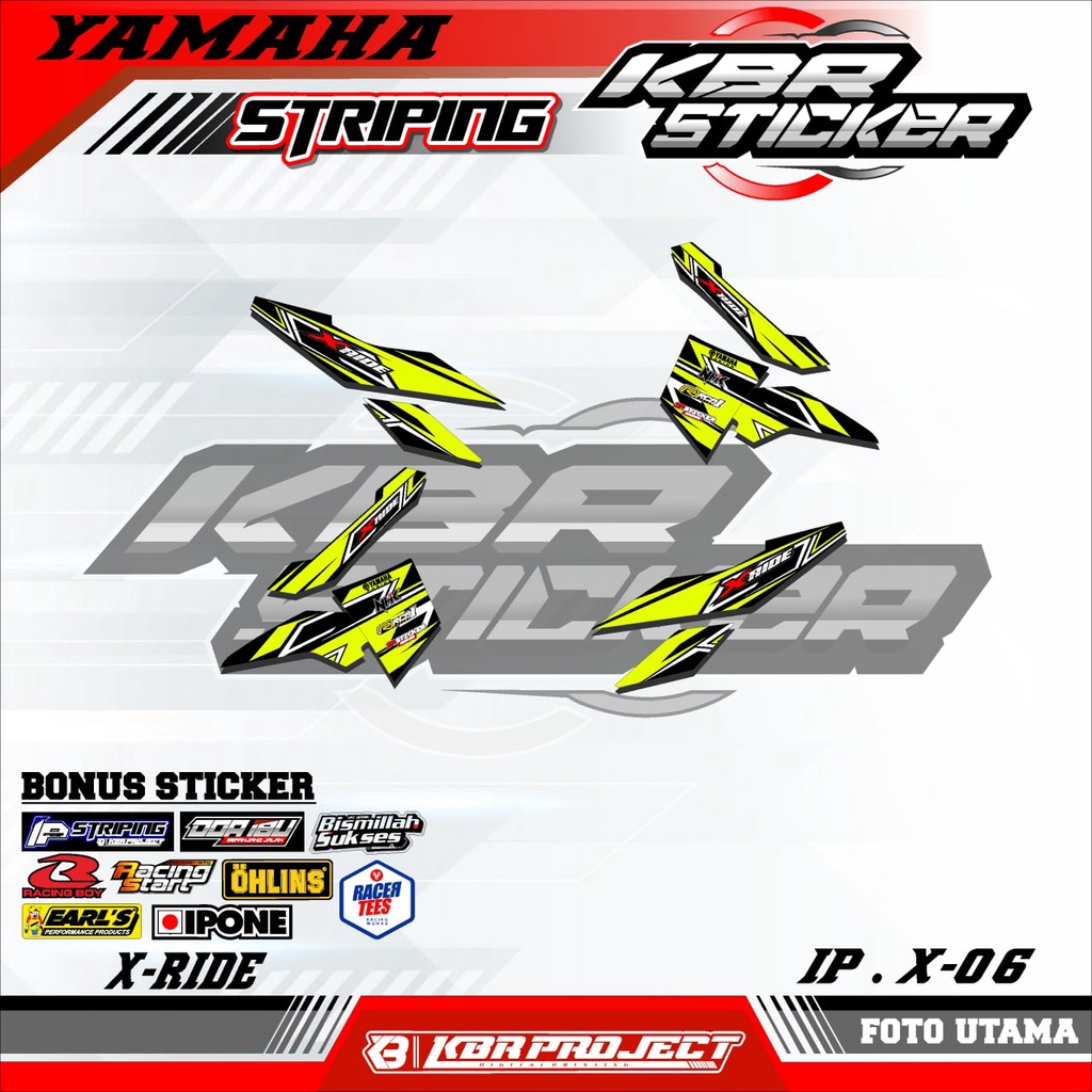 X RIDE (COD) STICKER STRIPING MOTOR YAMAHA X RIDE VARIASI.06
