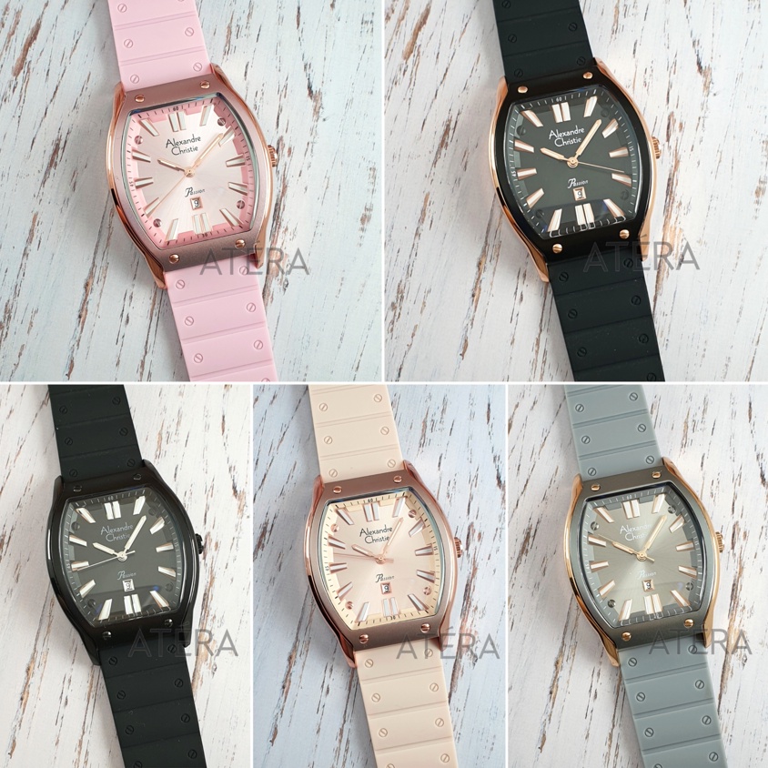 ALEXANDRE CHRISTIE AC 2941 WANITA ORIGINAL / JAM TANGAN ALEXANDER AC2941 LD RUBBER KARET STAINLESS O