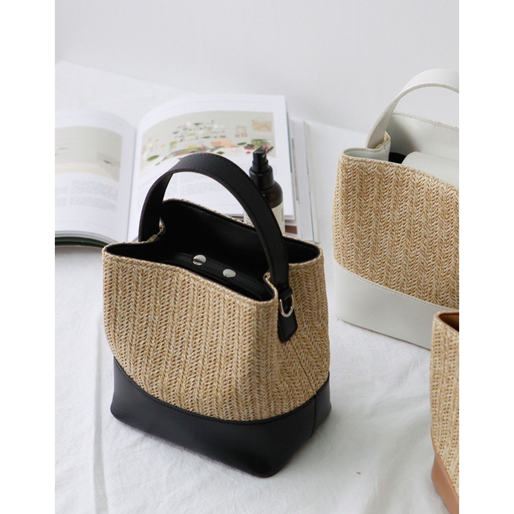 Tas Bahu Handbag Guess Tweed Wanita IMPORT PREMIUM UKURAN MINI WARNA PUTIH COKLAT 