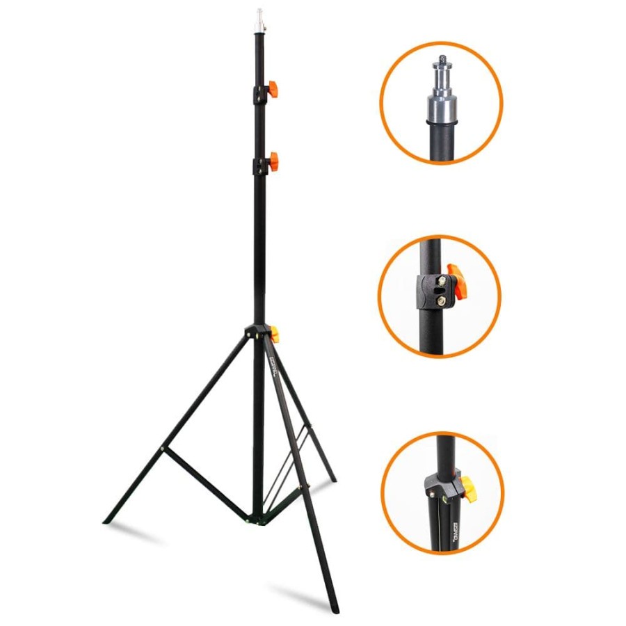 EZMODE Studio Lighting Stand + 4 Socket Softbox 60x80cm with Grid