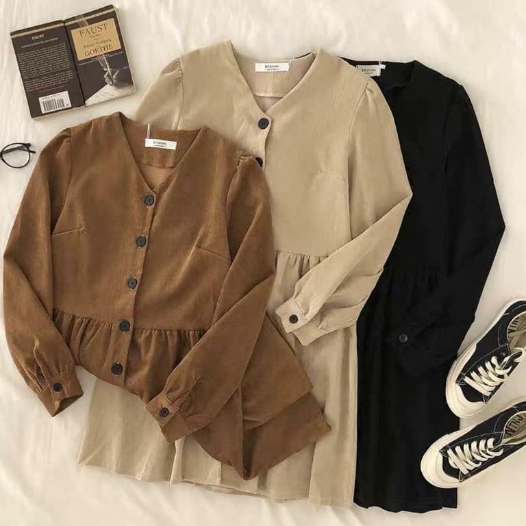 [PRODUK AJL] OUTER WANITA - WOODY LONG OUTER - PAKAIAN WANITA - ATASAN WANITA - KOREAN STYLE AVC