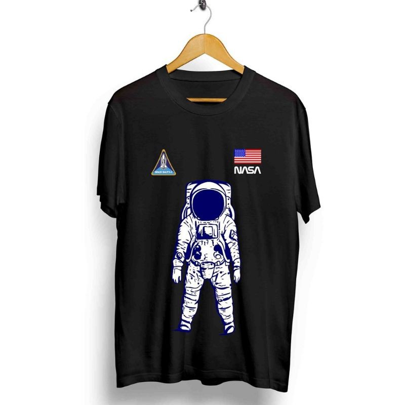 Fourfashion Kaos Pria Kaos Distro ASTRONOT NASSA Black CN859