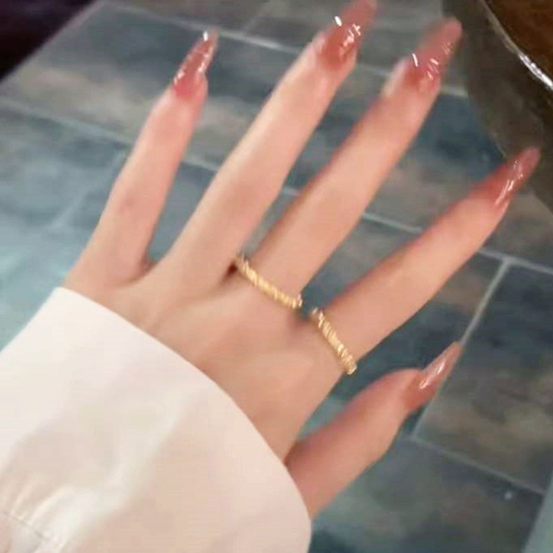 Cincin Model Terbuka Dapat Disesuaikan Gaya Korea