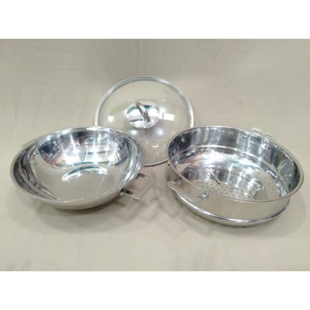 ichef Classic Stainless Steal Steamer, Pengukus Stainless Steal