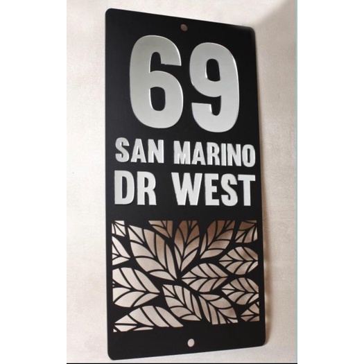 Nomor Rumah Akrilik Minimalis Modern Doff Elegan