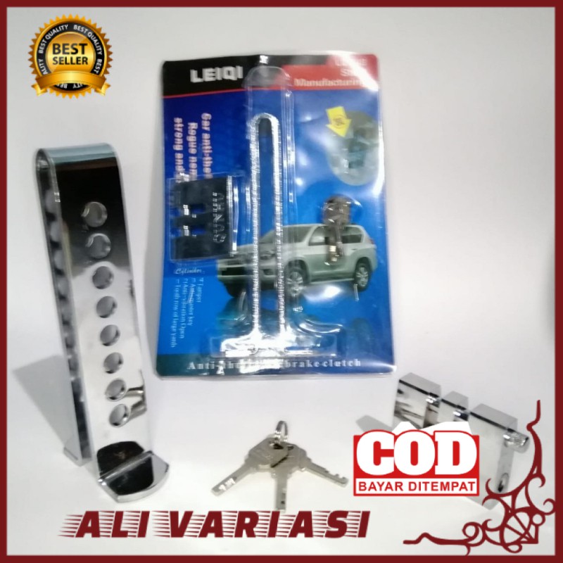 BISA BAYAR DITEMPAT / KUNCI GEMBOK PENGAMAN MOBIL PEDAL KOPLING MANUAL ATAU MATIC ANTI MALING