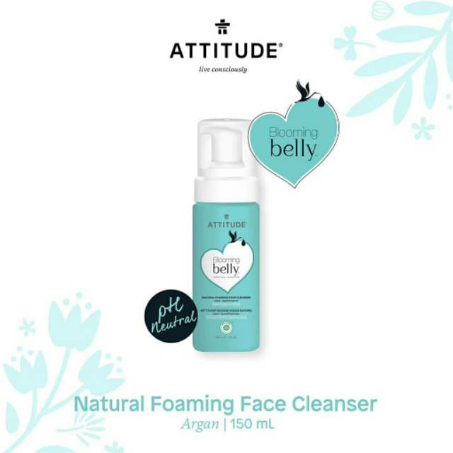 Attitude Blooming Belly - Natural Foaming Face Cleaner