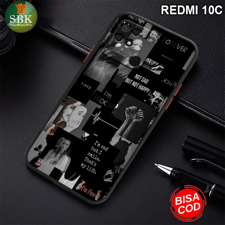 SBK Case - Case BLACK AESTHETIC Xiaomi Redmi 10C - Case Hp Redmi 10C - Kesing Hp Redmi 10C - Casing 