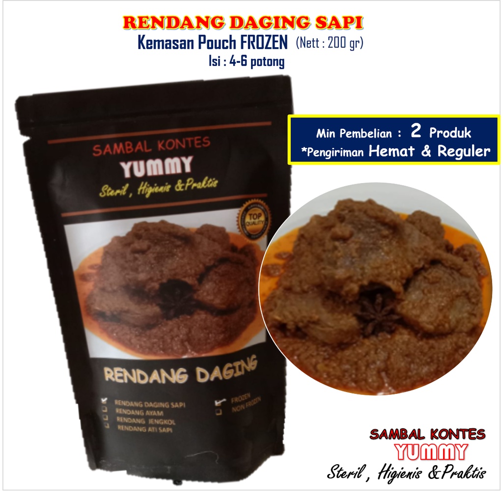 Jual Rendang Dagingrendang Ayamoseng Dagingayam Suwirrendang Jengkolsambal Kontes Yummy 