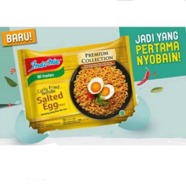 READY INDOMIE CURLY FRIED INDOMIE SALTED EGG / INDOMIE TELOR ASIN