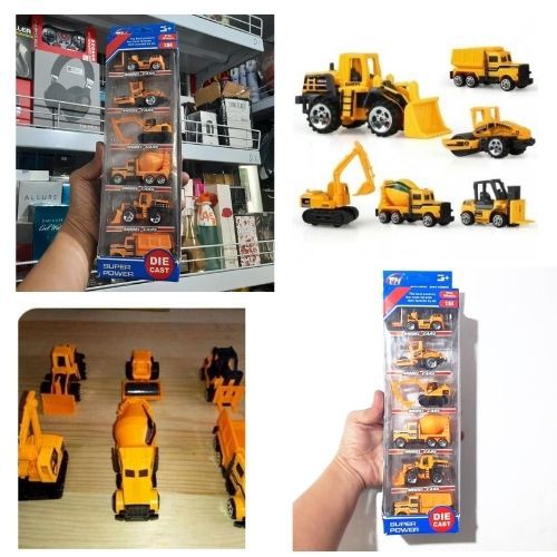 Mainan Mobil Mobilan Metal Konstruksi Die Cast 6 Pcs  111124