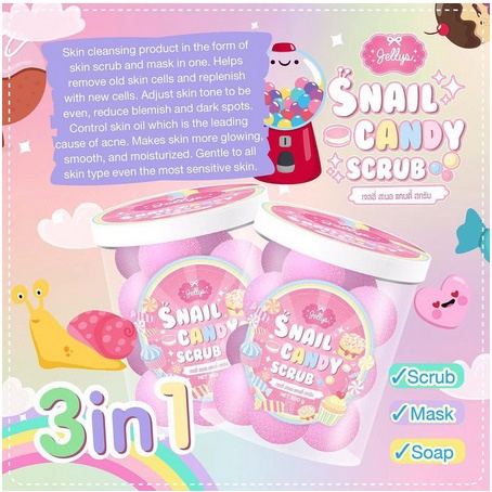 ✨SHASYA✨ JELLYS SNAIL CANDY SCRUB ORIGINAL BPOM