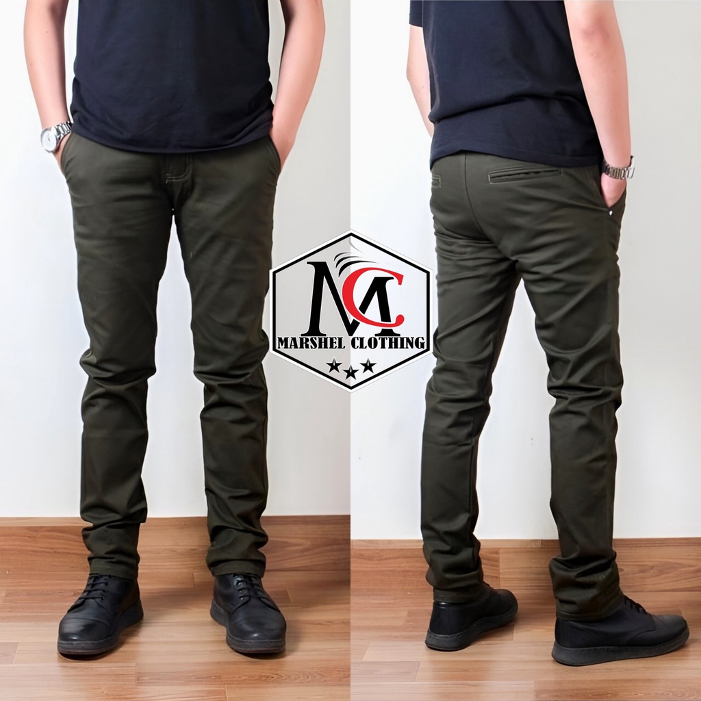 RCL - CELANA CHINO COFFE ORIGINAL PREMIUM PRIA SLIM FIT STRETCH CASUAL FORMAL CHINOS PREMIUM ( 27 s/d 34 S s/d XL )