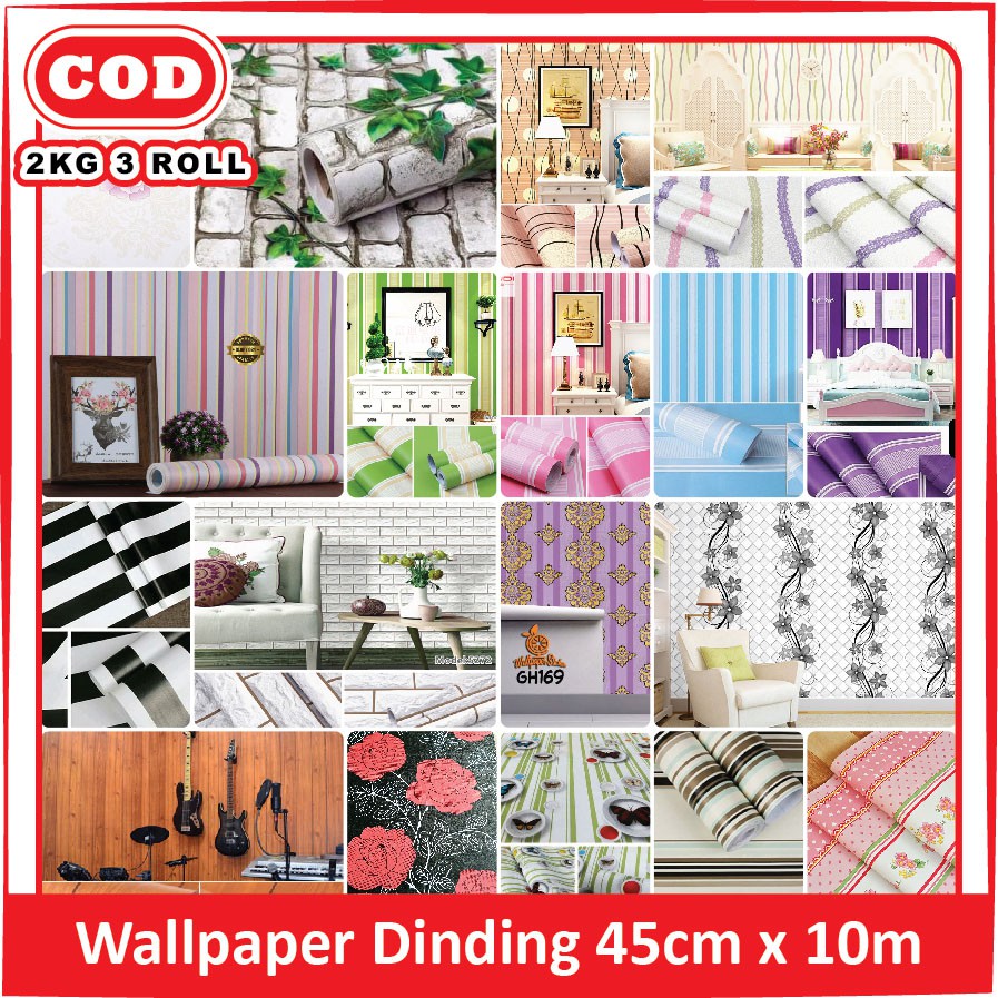 COD WALLPAPER DINDING MURAH 10M STIKER DINDING COD WALLPAPER DINDING MURAH 10M STIKER DINDING