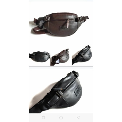 tas pinggang#tas kulit# tas cowok# WESBAG Cano wind tali gesper#tas bahu #tas sandang# tas kulit#tas
