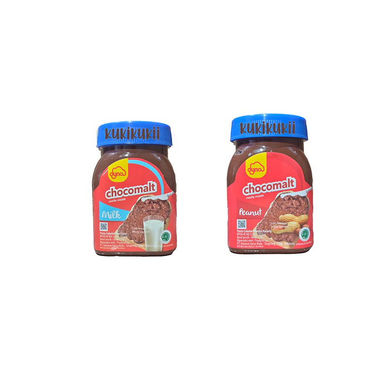DYNA CHOCOMALT CRUNCHY Selai dan olesan rasa KACANG dan SUSU peanut milk 200gr