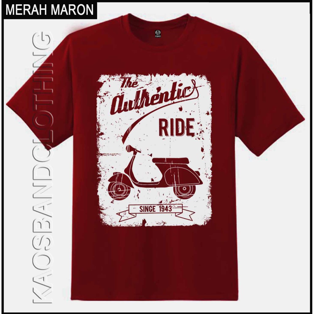 Kaos Vespa Motor Classic Clothing Original Baju Distro Shopee Indonesia