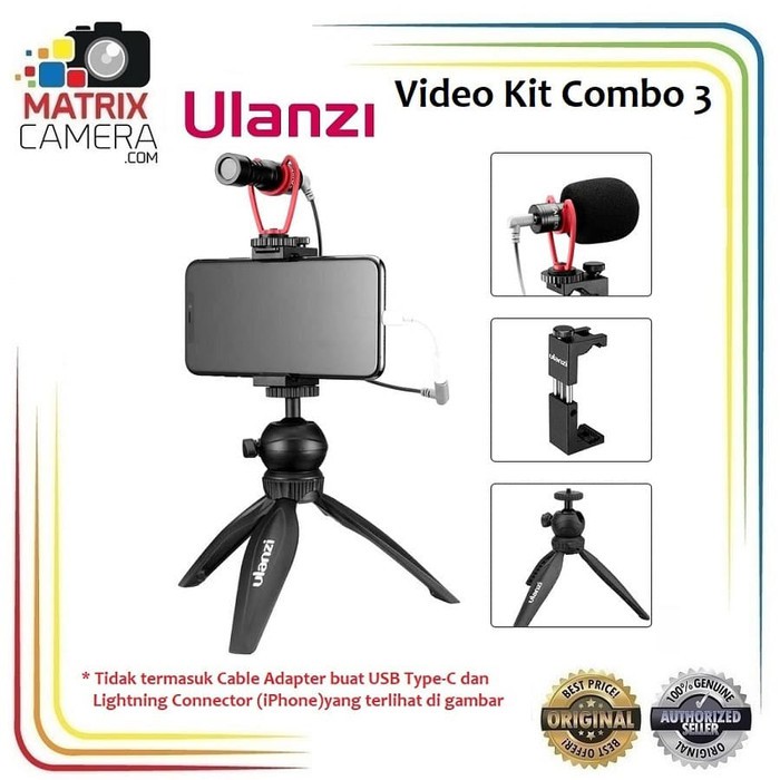 Ulanzi Video Kit Combo 3 Paket Vlog buat Vlogging Mic Tripod Holder