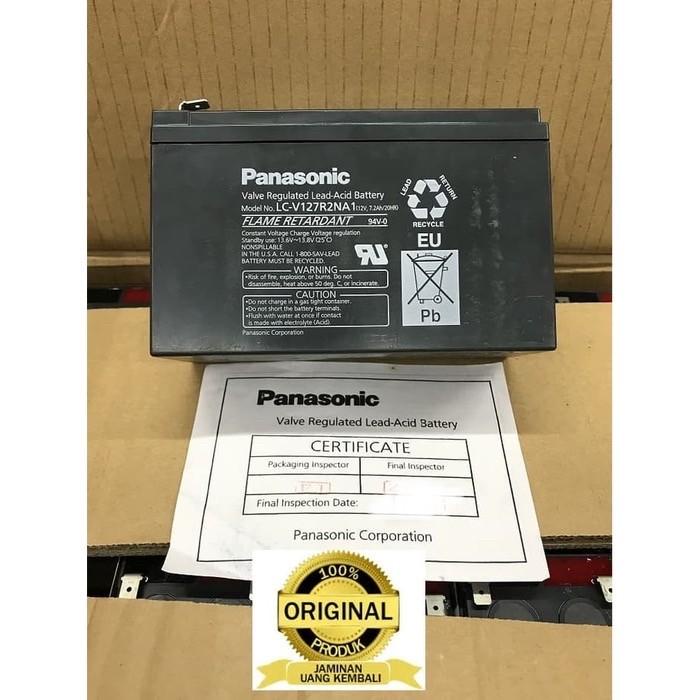 Aki baterai kering Battery Panasonic 12v 7Ah aki ups panasonic 7,2Ah