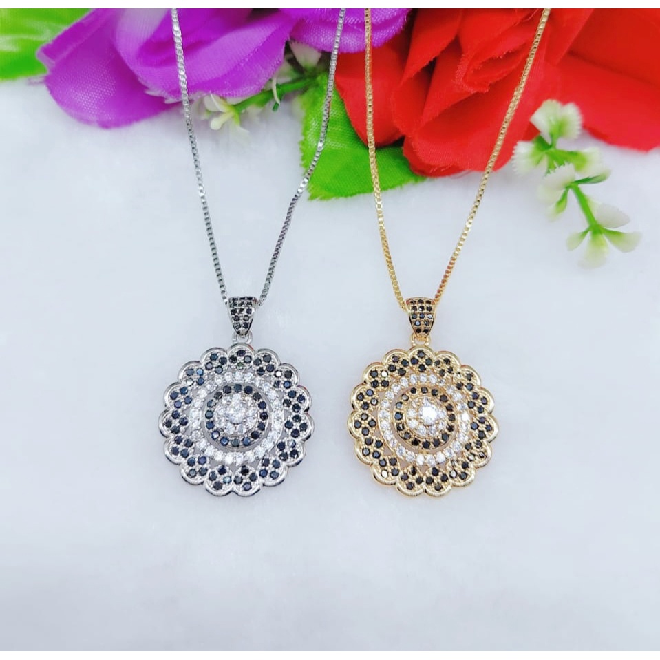 Kalung xupung mata full lapis emas perhiasan fashion K33,34