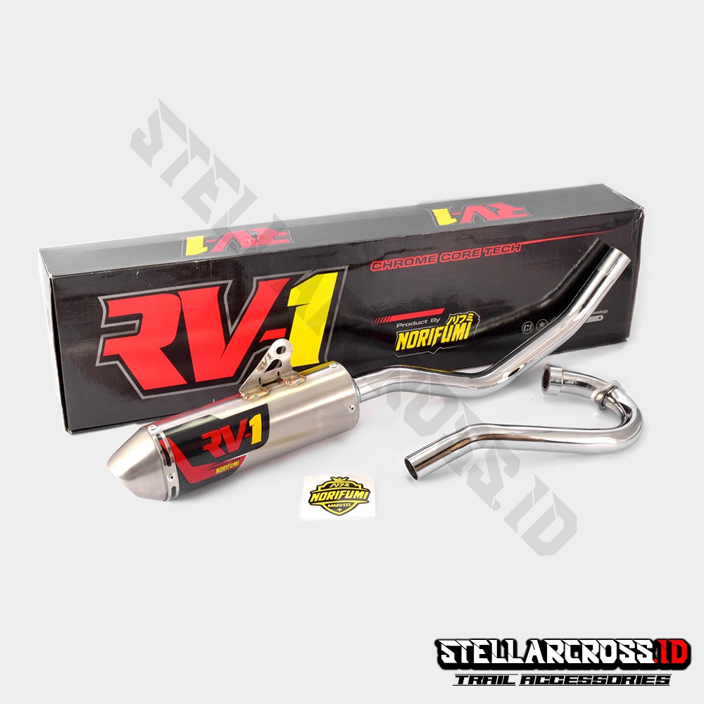 Knalpot Muffler Original NORIFUMI RV1 Type EVO KLX 150BF Chrome