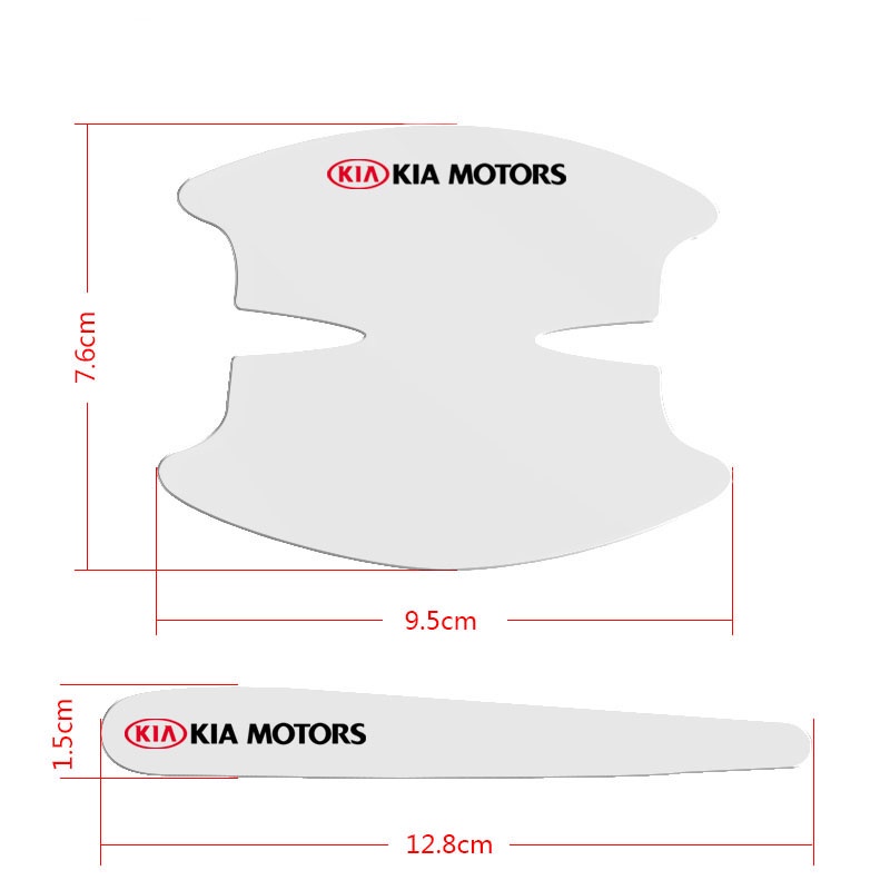 8pcs Stiker Pelindung handle Mobil Bahan TPU Transparan Untuk Kia Sportage Ceed Venga Soul Stonic Optima Picanto