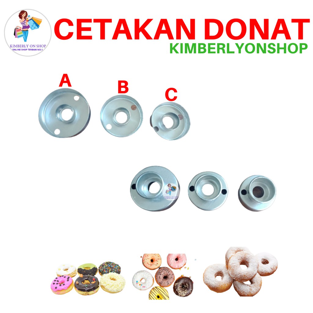 Kimberlyonshop Cetakan Kue Donat Aluminium