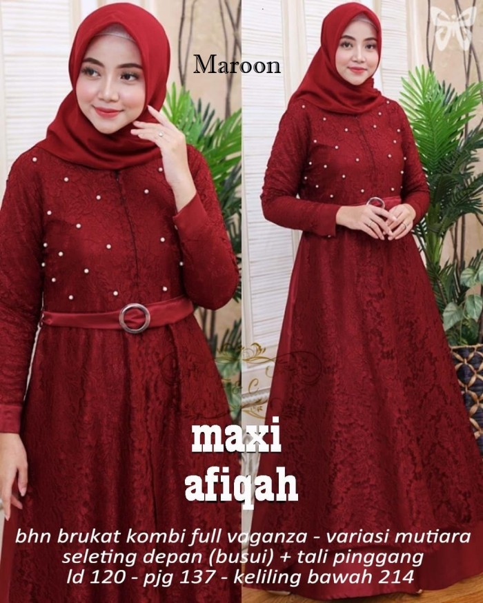 BAJU WANITA MUSLIM TERBARU 2021 BAJU WANITA TERBARU MAXI HIMALAYA GAMIS BRUKAT CORNELI PREMIUM