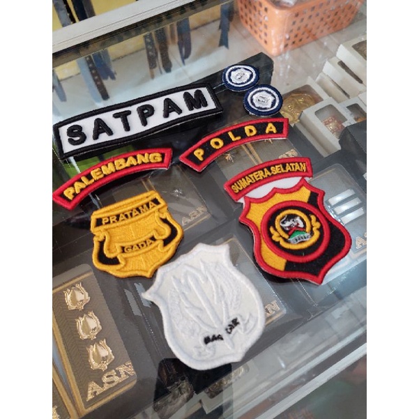 bordir logo satpam timbul