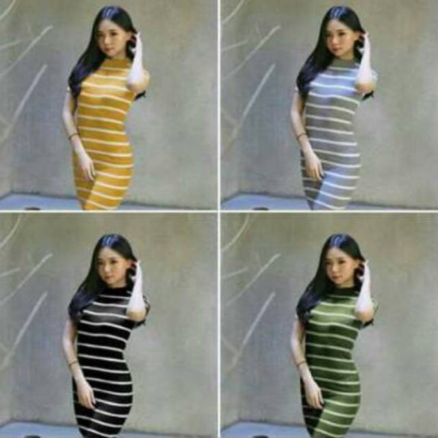 DRES RAJUT WANITA CASUAL / RAJUT DRESS PRES BODY/ STRIPE  NATHANIA DRES PREMIUM/DRESS FRESH  BODY