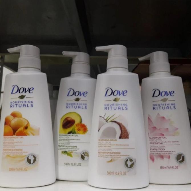 PERAWATAN KULIT DOVE NOURISHING RITUALS BODY LOTION 500ML ORIGINAL