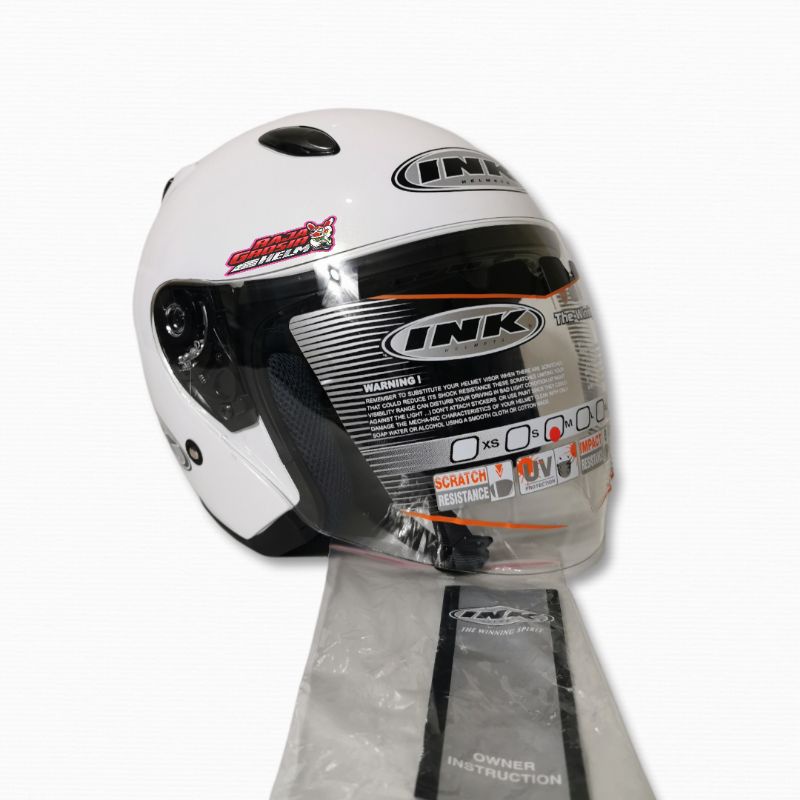 HELM INK CENTRO WHITE ORIGINAL 100% HELM INK CENTRO ORI PUTIH HELM INK KAPSUL ASLI GARANSI NO KW SNI