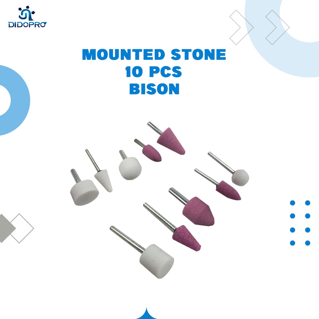 BISON Batu Osco 10pcs Mounted Stone Set 3mm 6mm